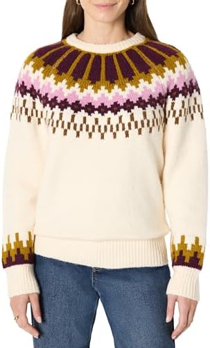 Amazon Essentials  Demis Pick  Womens Oversized Fit Fair Isle Crewneck Sweater