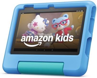 Amazon Fire 7 Kids tablet  newest model  ages 3 7  Top selling 7 kids tablet on Amazon  Includes 6 months of ad free and exclusive content  easy parental controls  10 hr battery  16 GB  Blue