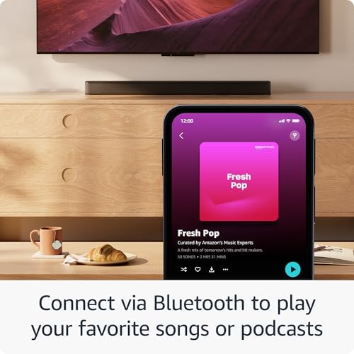 Amazon Fire TV Soundbar Plus with subwoofer and surround sound speakers  newest model   5 1 channel  Dolby Atmos  clear dialogue