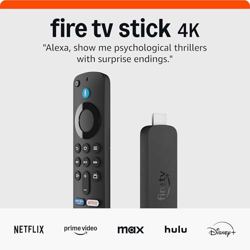 Amazon Fire TV Stick 4K  newest model  with AI powered Fire TV Search  Wi Fi 6  stream over 1 5 million movies and shows  free & live TV