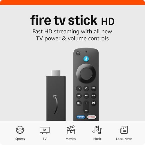 Amazon Fire TV Stick HD  newest model   free and live TV  Alexa Voice Remote  smart home controls  HD streaming