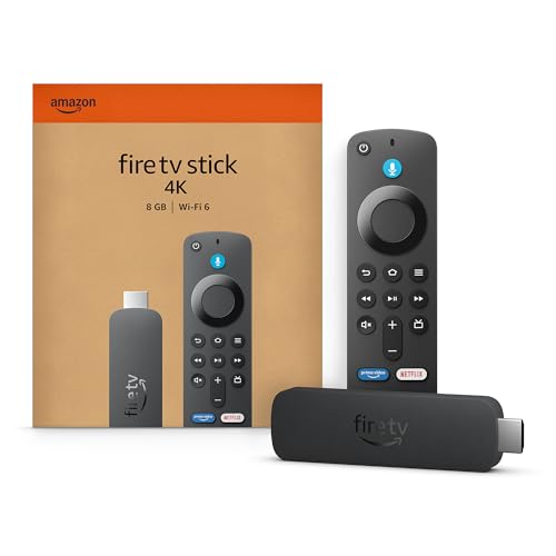 Amazon Fire TV Stick 4K  newest model  with AI powered Fire TV Search  Wi Fi 6  stream over 1 8 million movies and shows  free & live TV
