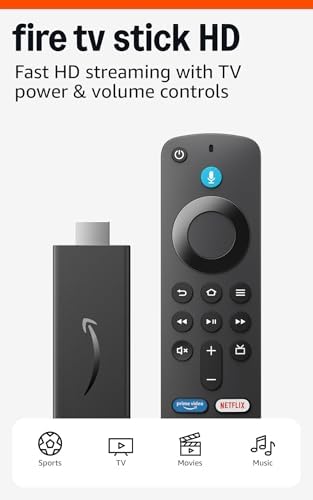 Amazon Fire TV Stick HD  newest model   free and live TV  Alexa Voice Remote  smart home controls  HD streaming
