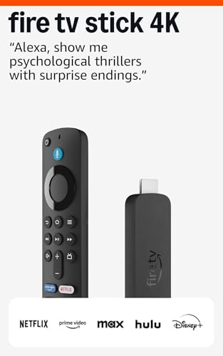 Amazon Fire TV Stick 4K  newest model  with AI powered Fire TV Search  Wi Fi 6  stream over 1 8 million movies and shows  free & live TV