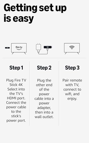 Amazon Fire TV Stick 4K Select  newest model   start streaming in 4K  AI powered search  and free & live TV  find shows faster with Alexa 
