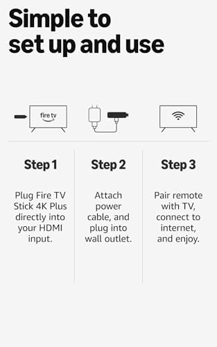 Amazon Fire TV Stick 4K Plus  newest model  with AI powered Fire TV Search  Wi Fi 6  stream hundreds of thousands of movies and shows  free & live TV  find shows faster with Alexa 