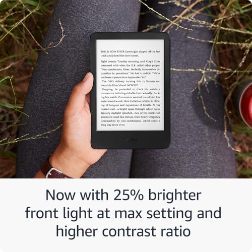 Amazon Kindle 16 GB  newest model    Lightest and most compact Kindle  now with faster page turns  and higher contrast ratio  for an enhanced reading experience   Without Lockscreen Ads   Black
