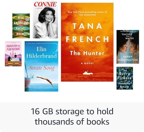 Amazon Kindle 16 GB  newest model    Lightest and most compact Kindle  now with faster page turns  and higher contrast ratio  for an enhanced reading experience   Matcha