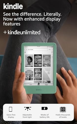 Amazon Kindle 16 GB  newest model    Lightest and most compact Kindle  now with faster page turns  and higher contrast ratio  for an enhanced reading experience   Without Lockscreen Ads   Matcha
