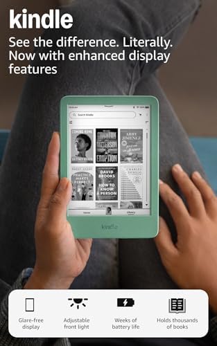 Amazon Kindle 16 GB  newest model    Lightest and most compact Kindle  now with faster page turns  and higher contrast ratio  for an enhanced reading experience   Matcha