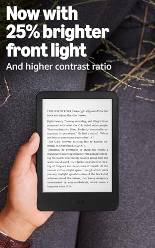 Amazon Kindle 16 GB  newest model    Lightest and most compact Kindle  now with faster page turns  and higher contrast ratio  for an enhanced reading experience   Black