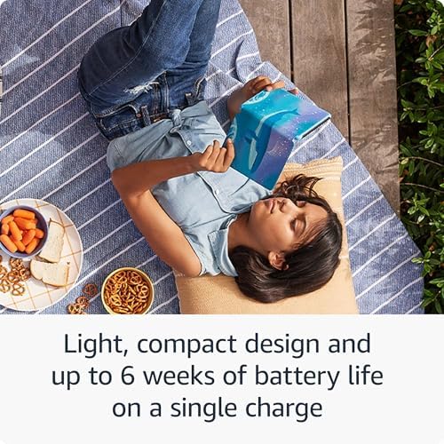 Amazon Kindle Kids 16GB  newest model    If it breaks  we will replace it  includes ad free books and cover  with glare free display  faster page turns   Space Whale