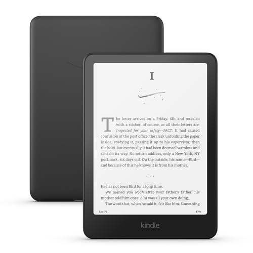 Amazon Kindle Paperwhite 16 GB (último modelo). El Kindle más rápido de la historia, con pantalla de 7″ sin reflejos y batería durable. Pantalla de bloqueo sin anuncios. Negro