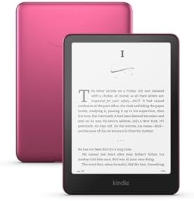 Amazon Kindle Paperwhite Signature Edition 32GB  newest model    20  faster with auto adjusting front light  wireless charging  and weeks of battery life   Metallic Raspberry