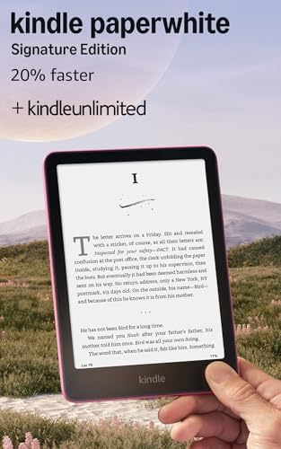 Amazon Kindle Paperwhite Signature Edition 32GB  newest model    20  faster with auto adjusting front light  wireless charging  and weeks of battery life   Metallic Black