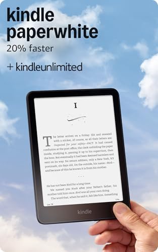 Amazon Kindle Paperwhite 16 GB (último modelo): 20% más rápido, con nueva pantalla de 7″ sin reflejos y batería que dura por semanas – Pantalla de bloqueo sin anuncios – Color Negro