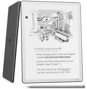 Amazon Kindle Scribe 32GB  newest model    11  paper like display with front light   Thinner  lighter  faster   Write in notebooks  documents  and books  Includes Premium Pen   Graphite