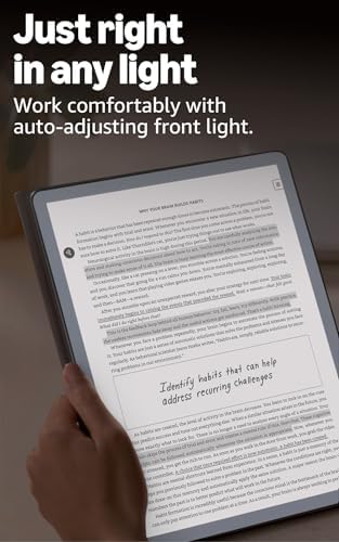 Amazon Kindle Scribe 32GB  newest model    11  paper like display with front light   Thinner  lighter  faster   Write in notebooks  documents  and books  Includes Premium Pen   Graphite