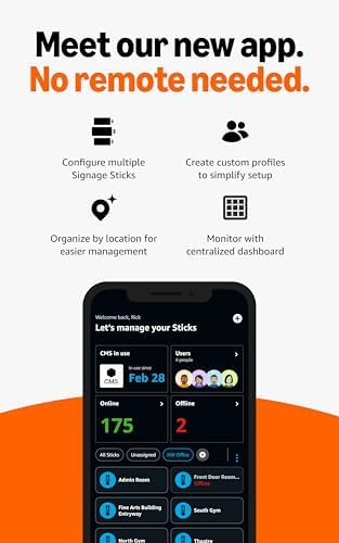 Amazon Signage Stick   Professional Digital Signage 4K Media Player   Designed for Businesses of All Sizes  Easy Setup with free Mobile App  and CMS Compatibility