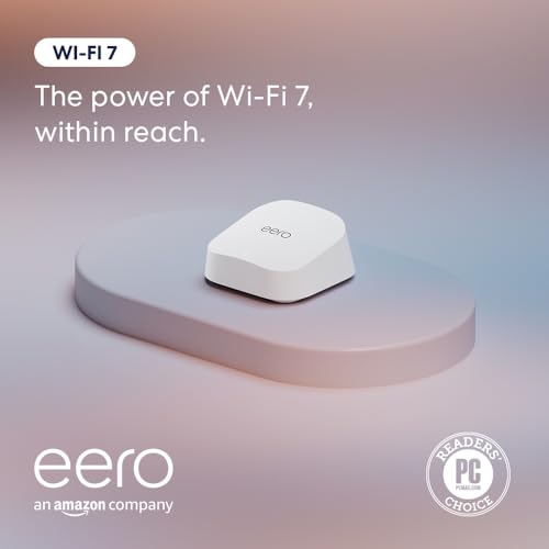 Amazon eero 7 dual band mesh Wi Fi 7 router  newest model    Supports internet plans up to 2 5 Gbps  Coverage up to 2 000 sq  ft   1 pack