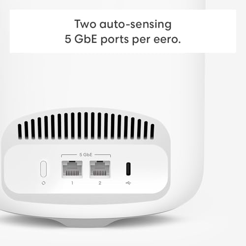 Amazon eero Pro 7 tri band mesh Wi Fi 7 router   Supports internet plans up to 5 Gbps  Coverage up to 2 000 sq  ft   1 pack