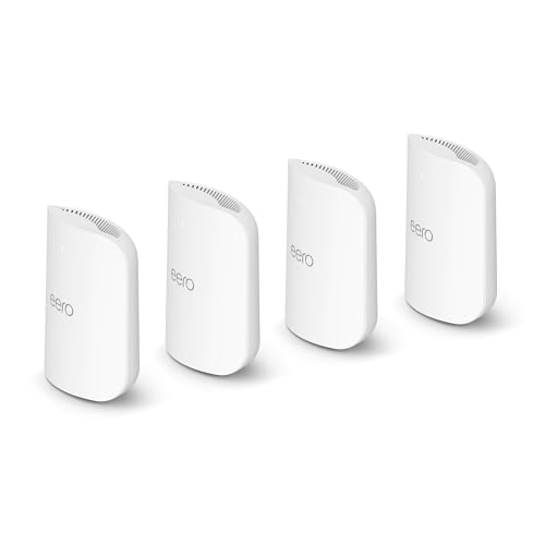 Amazon eero Pro 7 tri band mesh Wi Fi 7 router   Supports internet plans up to 5 Gbps  Coverage up to 2 000 sq  ft   1 pack