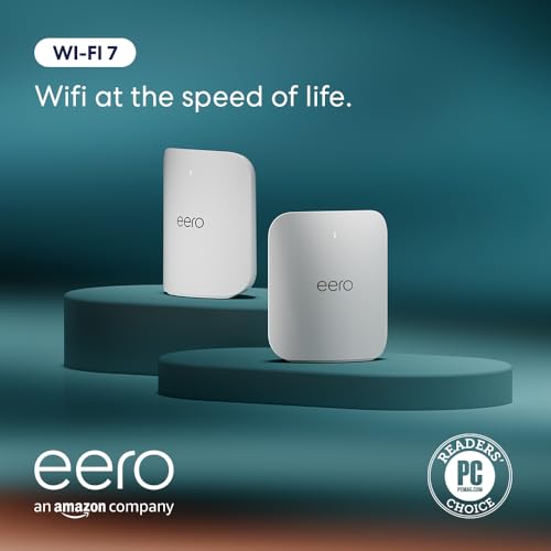 Amazon eero Pro 7 tri band mesh Wi Fi 7 router   Supports internet plans up to 5 Gbps  Coverage up to 2 000 sq  ft   1 pack
