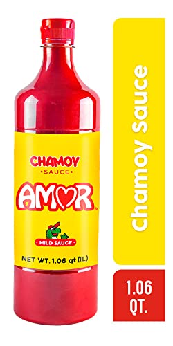 Amor Chamoy Sauce   Bittersweet flavor   2 500 Scoville level Enjoy it with fruits  veggies  snacks  and drinks   Kosher   33 fl oz bottle  Pack of 4 