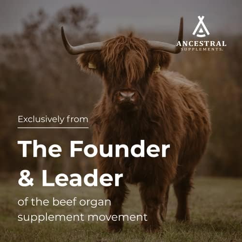 Ancestral Supplements Grass Fed Beef Tracheal Cartilage Supplement with Liver  3000mg  Immune Health and Joint Support Supplement Promotes Healing  Non GMO  180 Capsules