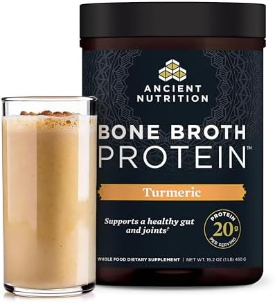 Ancient Nutrition Grass Fed  Bone Broth Protein Powder  20g Protein  Hydrolyzed Collagen Peptides  Keto & Paleo Friendly  Supports Joint  Gut Health  Vanilla  40 Servings