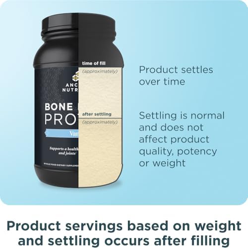 Ancient Nutrition Grass Fed  Bone Broth Protein Powder  20g Protein  Hydrolyzed Collagen Peptides  Keto & Paleo Friendly  Supports Joint  Gut Health  Vanilla  40 Servings
