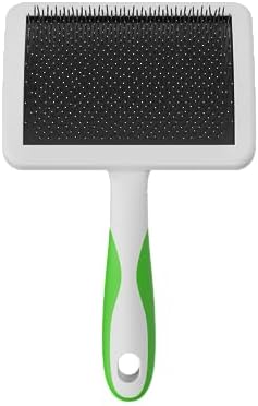 Andis 68540 Self Cleaning Animal Slicker Brushes with Curved Stainless Steel Bristles for All Breeds   Reduces Shedding by Up to 90   Removes Tangles  Dirt & Loose Hair   Large  Green