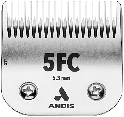 Andis 72635 ceramicEDGE Detachable Blade Size 5FC   Carbon Steel Pet Clipper Blade  1/4 Cut Length  Professional Grooming Performance