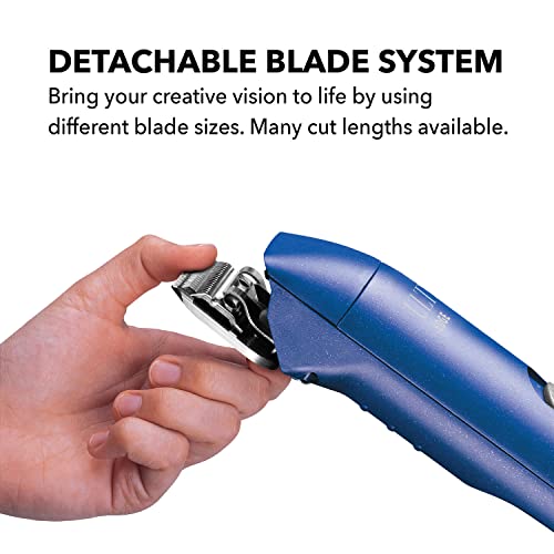 Andis Professional UltraEdge Super 2 Speed Detachable Blade Dog/Pet Clipper  Rotary Motor with Shatter Proof Housing  Runs Calm & Silent  14 Inch Cord  for All Dog Coats & Breeds  120 Volts  Blue
