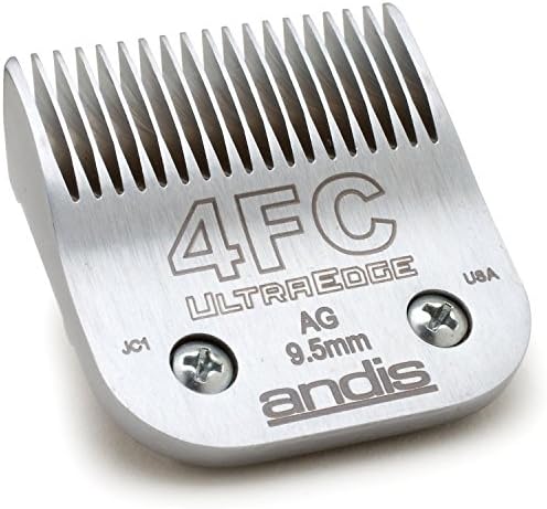 Andis   64123  Ultra Edge Detachable Dog Clipper Blade   Carbon Infused Steel  Long Lasting Sharp Edges with Deep Teeth  Removes Hair 3/8 Inch  9 5 mm    Fits AG  AGC  BDC Models   Size 4 FC  Chrome