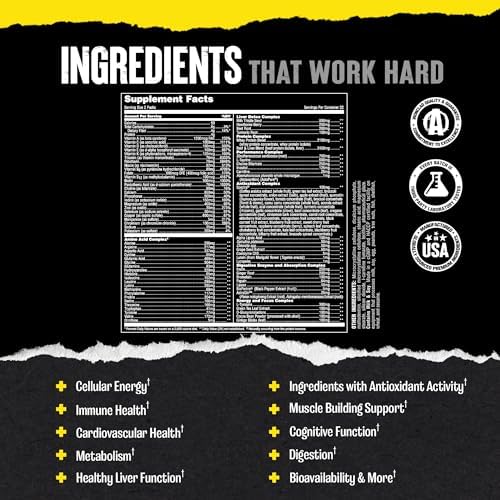 Animal Pak   Convenient Multivitamin for Men & Women Daily All in One Vitamin & Supplement Pack   Zinc  Vitamins C  B  D  Amino Acids  and Immune Support   Sports Nutrition Performance   44 Count