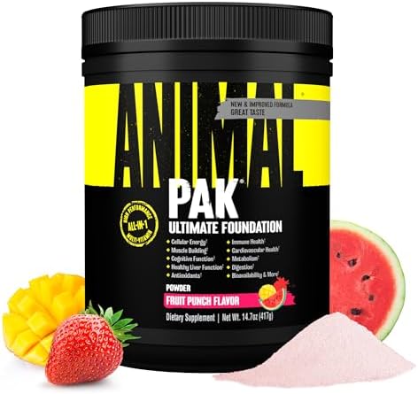 Animal Pak   Convenient Multivitamin for Men & Women Daily All in One Vitamin & Supplement Pack   Zinc  Vitamins C  B  D  Amino Acids  and Immune Support   Sports Nutrition Performance   44 Count