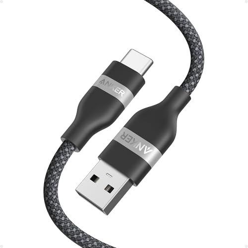 Anker Car Carplay Cable for iPhone 17 16 Pro Max Plus  Upcycled Braided USB A to USB C Car Charger Cord for Samsung Note20 and More  6FT  Black 