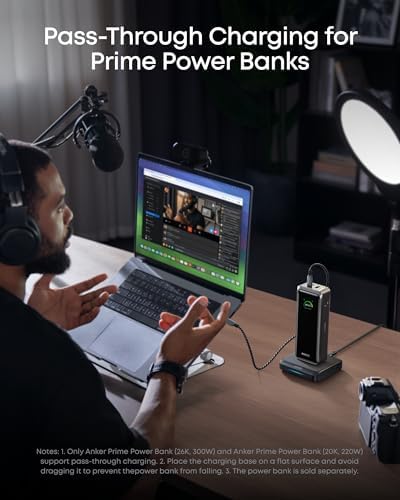 Anker Charging Base  150W Max Charging for 4 Devices  Works with Prime Power Banks with Pogo Pin  for MacBook Pro/Air  Dell  iPhone 17/16 Series  Samsung  and More  Power Bank Not Included 