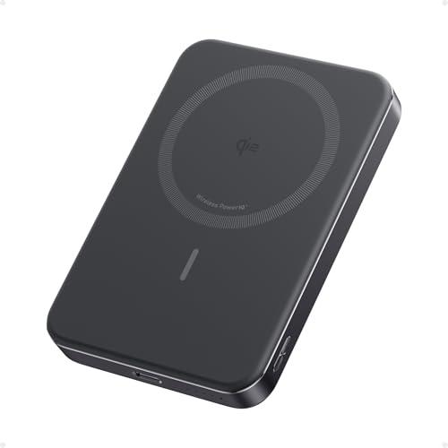 Anker MagGo Power Bank  Ultra Slim 10 000mAh Magnetic Battery Pack  Qi2 Certified 15W Ultra Fast MagSafe Compatible Portable Charger  Ergonomic Design  for iPhone16/15/14/13/12 Series Only