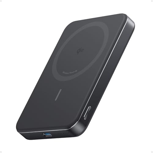 Anker MagGo Power Bank  Slim 10 000mAh Magnetic Battery Pack  Qi2 Certified 15W Ultra Fast MagSafe Compatible Portable Charger  Ergonomic Design  for iPhone17/16/15/14 Series  and More