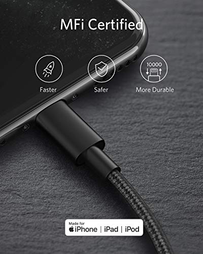 Anker New Nylon USB C to Lightning Cable  Apple MFi Certified for iPhone 14 Series  and More  3 3FT  Black 