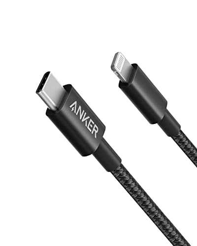 Anker New Nylon USB C to Lightning Cable  Apple MFi Certified for iPhone 14 Series  and More  3 3FT  Black 