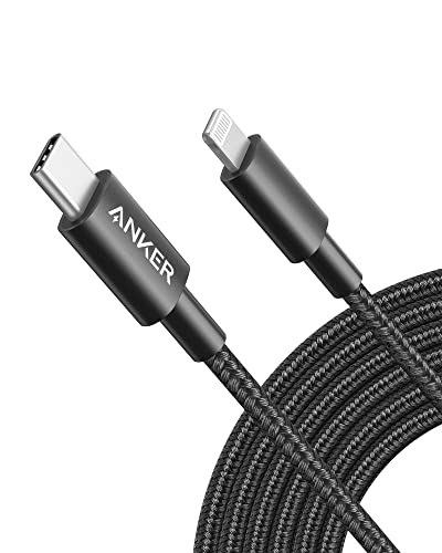 Anker New Nylon USB C to Lightning Cable  Apple MFi Certified for iPhone 14 Series  and More  3 3FT  Black 