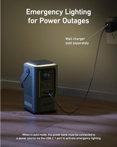 Anker Power Bank Power Station 60 000mAh Portable Outdoor Generator 87W with Smart Digital Display  Retractable Auto Lighting and SOS Mode  Home Backup PowerCore Reserve 192Wh  for Travel  Camping