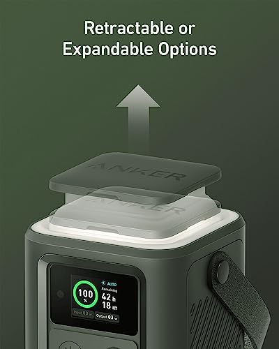 Anker Power Bank Power Station 60 000mAh Portable Outdoor Generator 87W with Smart Digital Display  Retractable Auto Lighting and SOS Mode  Home Backup PowerCore Reserve 192Wh  for Travel  Camping