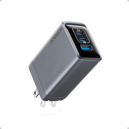Anker Prime Charger  100W 3 Port GaN USB C Charger Block  Fast Charging wall Charger  Foldable and Compact for MacBook  iPad  iPhone 17 Series  Galaxy S24/S23  and More