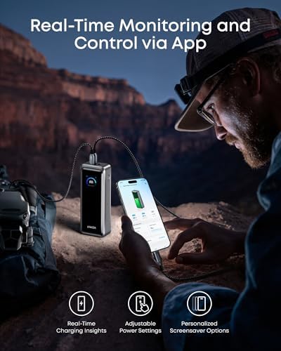 Anker Prime Power Bank  26 250mAh 3 Port Portable Charger with 300W Max Output  Two Way Charging  TSA Approved  App Control  for MacBook  iPhone 17/16 Series  and More  Base Not Included 