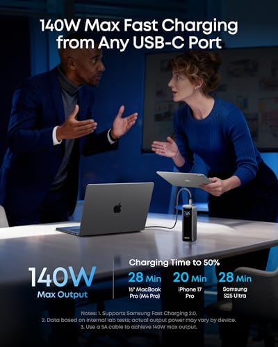 Anker Prime Power Bank  20 100mAh 3 Port Portable Charger with 220W Max Output  Two Way Charging  TSA Approved  App Control  for MacBook  iPhone 17/16 Series  and More  Base Not Included 