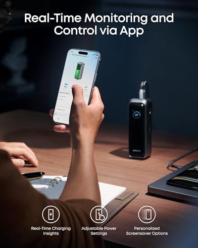 Anker Prime Power Bank  20 100mAh 3 Port Portable Charger with 220W Max Output  Two Way Charging  TSA Approved  App Control  for MacBook  iPhone 17/16 Series  and More  Base Not Included 
